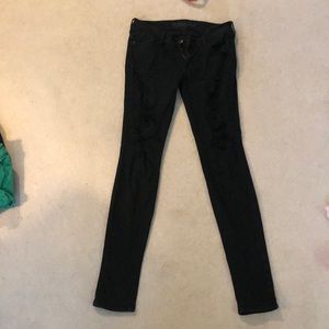 Black ripped skinny jeans